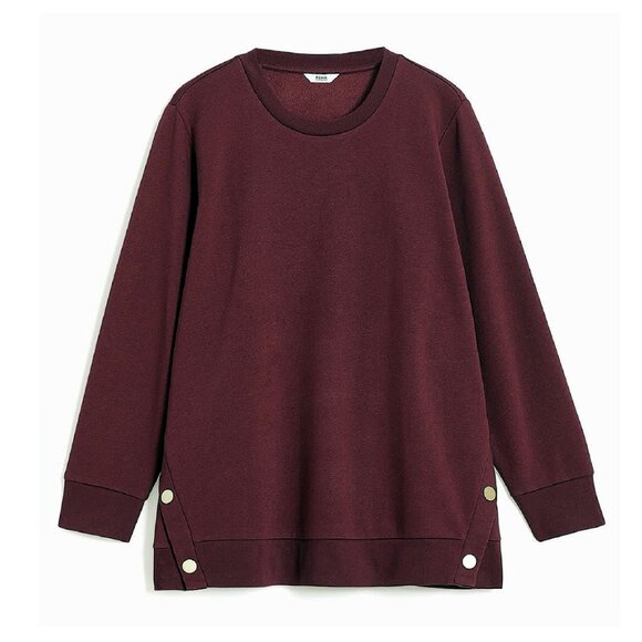 NWT PENNINGTONS Maroon Crew Neck Long Sleeve Sweatshirt/Sweater Size 1X - Picture 3 of 16